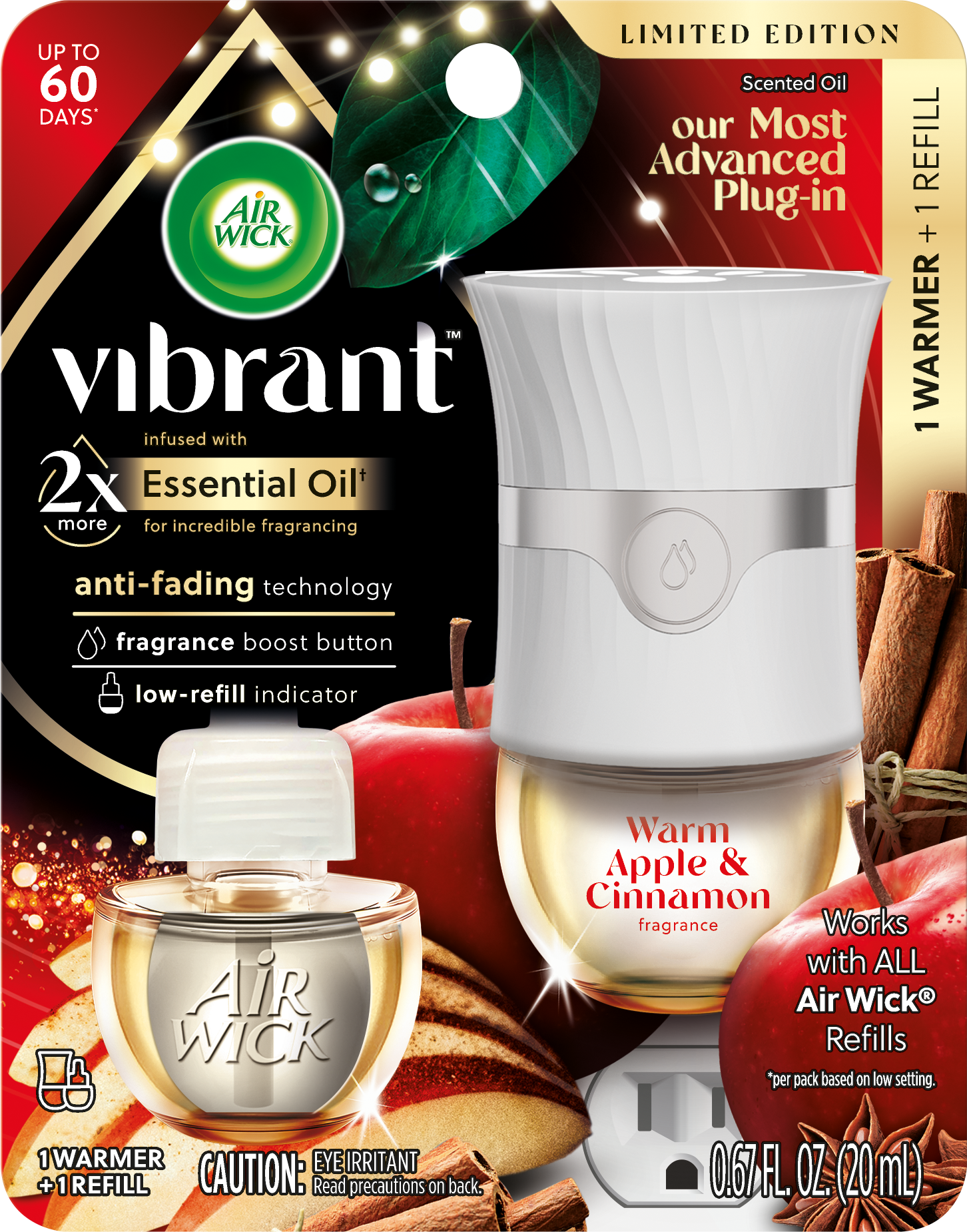 AIR WICK® Scented Oil - Warm Apple & Cinnamon - Kit (Vibrant)
